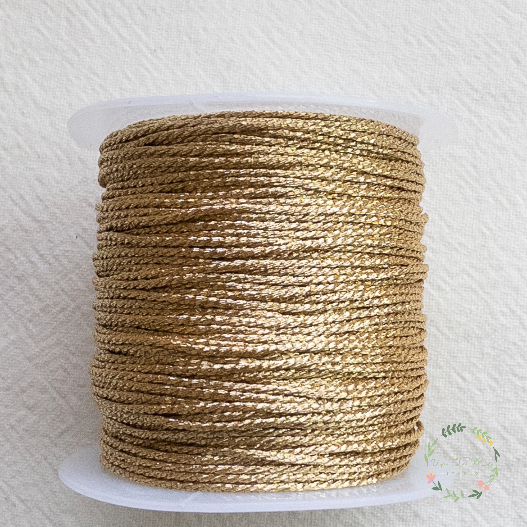 1mm Light Gold Polyester Thread